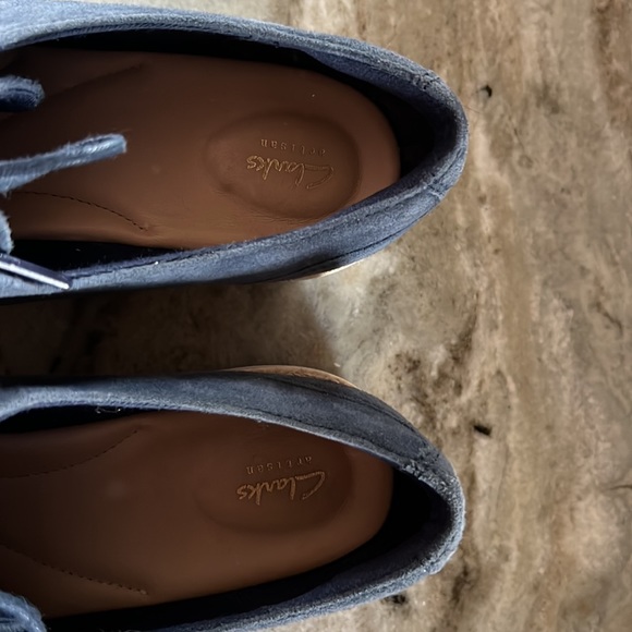 Clarkes Artisan blue suede platform - Picture 5 of 8